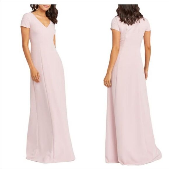 Show Me Your MuMu Geneva Bridesmaid Long Maxi Dress Pink Rose Small - Picture 1 of 12